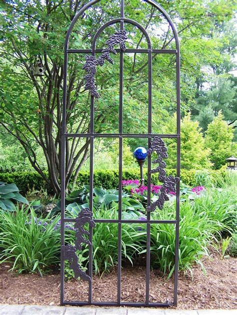 72 Garden Harvest Wrought Iron Trellis, Large Yard, Wall Art by H Potter 196 Only 3 Left Best Seller. . Wrought iron trellis for climbing plants